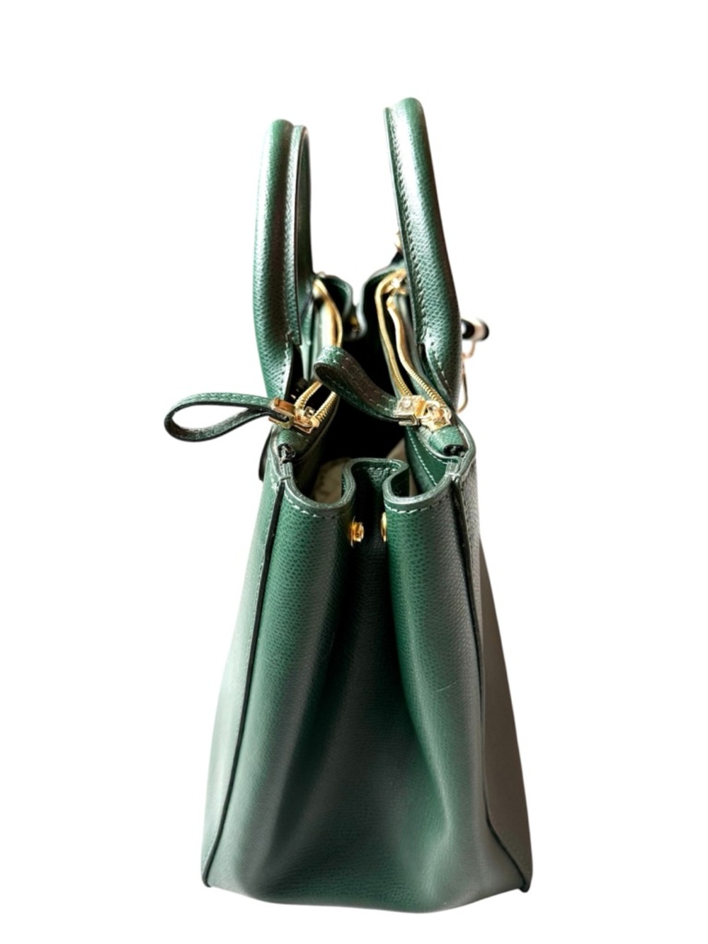 Teddy Blake Bella Vitello Italian Bag avocado dark green NWT - Picture 12 of 16
